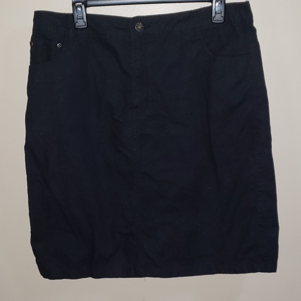 Black denim style skirt
